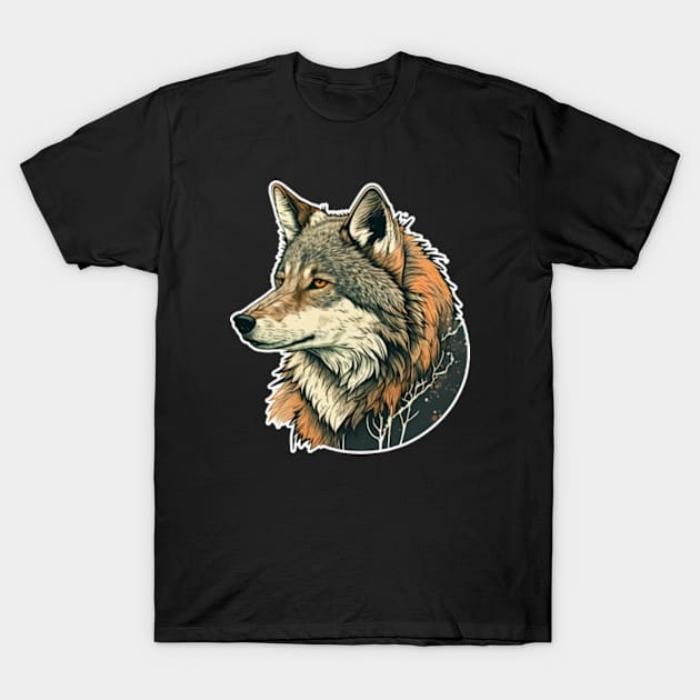 wolf sharp face T-Shirt by teehood